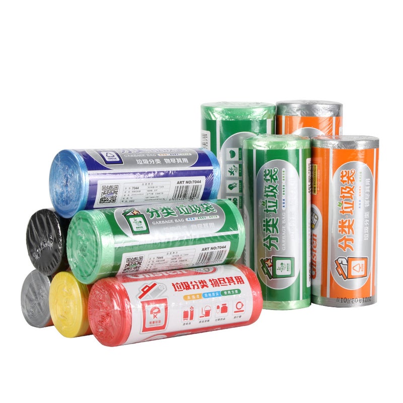 Color Sorting Garbage Bag Breakpoint Roll Household Large Flat Mouth Hand Tear - Image 5