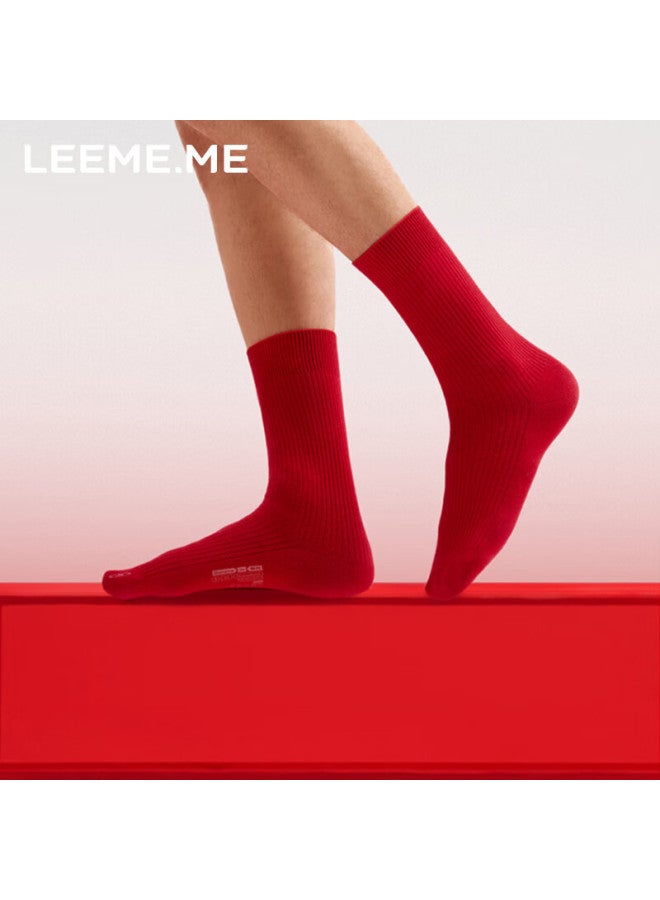 Leeme.me Grain Rice socks Women's New Year Red Snake Year Mid-tube Women's Wedding New Year Red Socks - Image 2