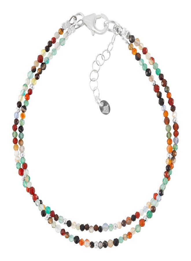 Silpada 'To Aspire' Sterling Silver Agate Bead Bracelet, 7" + 1" - Image 3