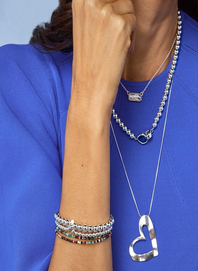 Silpada 'To Aspire' Sterling Silver Agate Bead Bracelet, 7" + 1" - Image 5