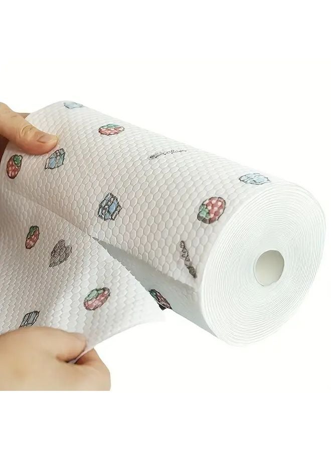 100 Pieces Per Roll Washable Thickened Oil Absorbing Kitchen Tissues Dry Wet Dual Use Animal Patterns - Image 5