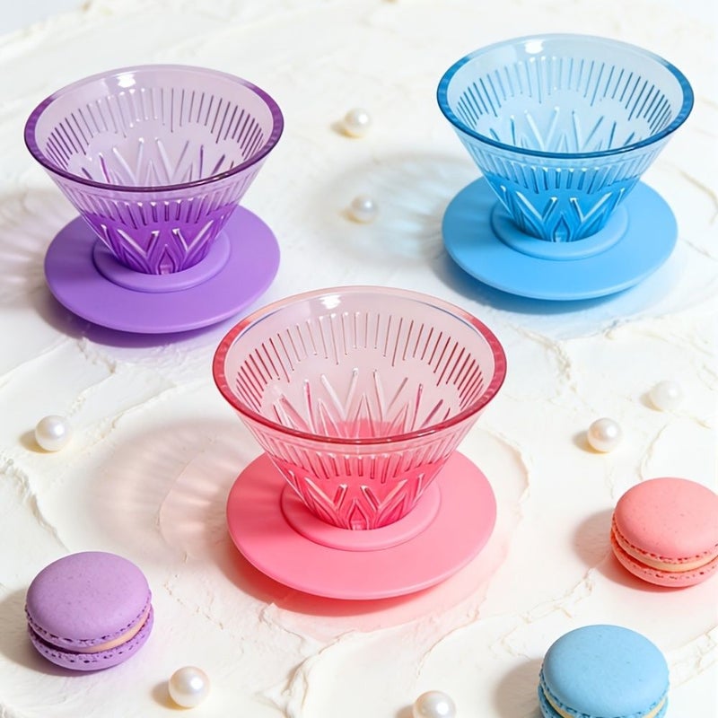 Purple Portable V Shaped Coffee Dripper Drip Filter Cup Hand Brewed Detachable Barista Tool Home Outdoor Travel Essentials - Image 2