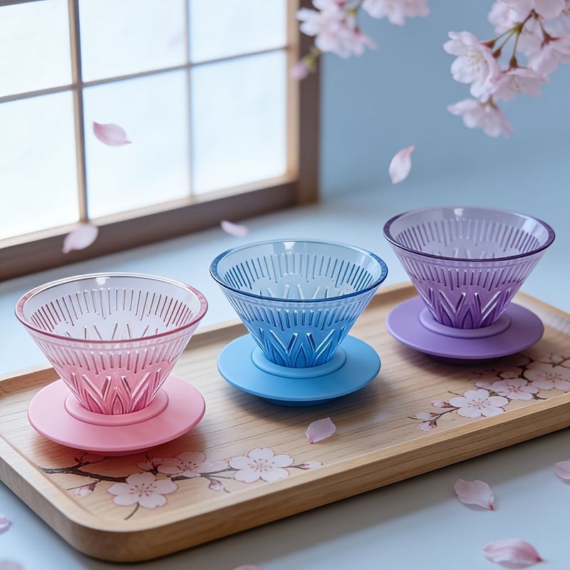 Purple Portable V Shaped Coffee Dripper Drip Filter Cup Hand Brewed Detachable Barista Tool Home Outdoor Travel Essentials - Image 3