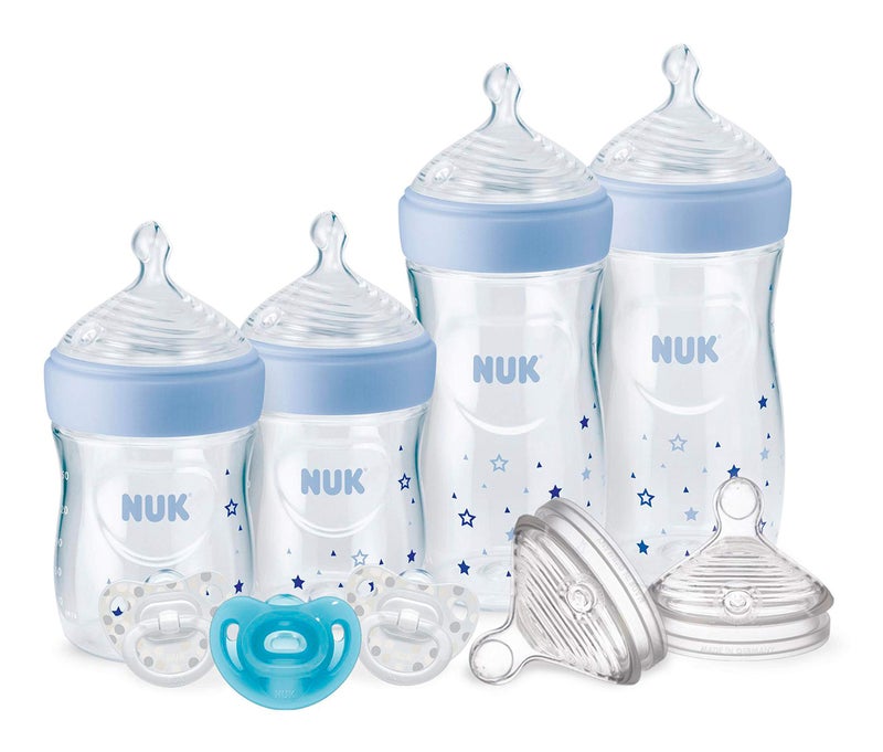 NUK Simply Natural Baby Bottles with SafeTemp Gift Set - Includes 4 Bottles - Image 1