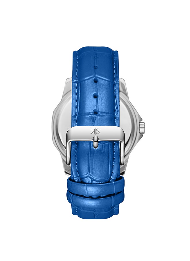 KENNETH SCOTT Men's Leather  Analog Watch K24018-SLNN - 42 mm  - Image 2