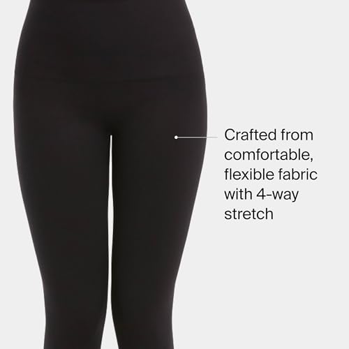 SPANX Seamless Leggings - Comfortable Athletic Wear - Core & Tummy Control for Shaping - Natural Waist Fit - Black - Medium - Image 3