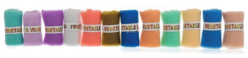 DADDY - G DADDY-G® Reusable Mesh Storage Bags for Vegetables & Fruits – Pack of 12, Eco-Friendly, Washable, Zip Closure, Multicolour - Image 3