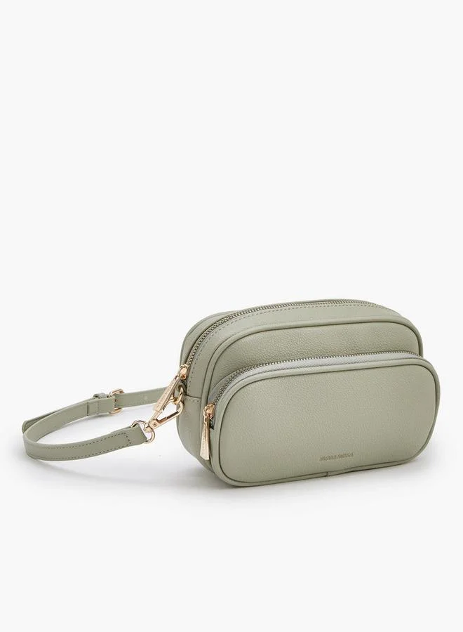 Flora Bella By Shoexpress Solid Crossbody Bag with Detachable Strap