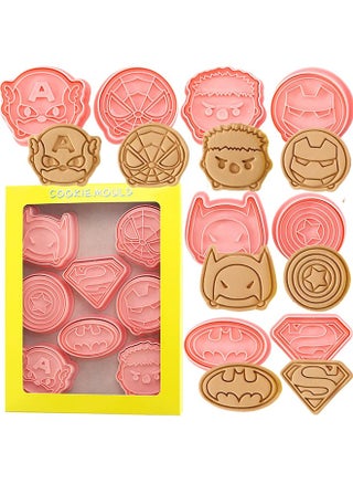 8Pcs Surper Hero Cookie Cutter with Plunger Stampers Set, 3D Cartoon Hero Embossing Cutters For Biscuit Fondant Cheese Baking, Children's Baking Set. - pzsku/Z25DE0D3B0CB68C078F83Z/45/1745553610/3b3fb54e-2f96-45b1-a3fd-d64ac4501dc0