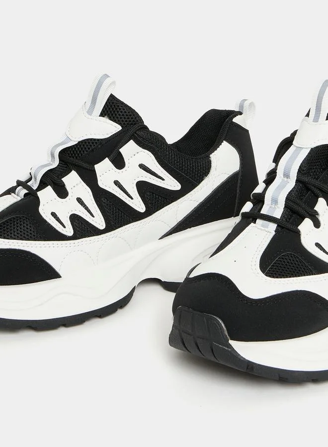 Styli Active Colorblock Lace Up Chunky Sneakers