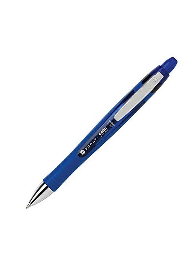 Office Depot Super Comfort Grip Retractable Gel Pens Medium Point 0.7 Mm Blue Barrel Blue Ink Pack Of 12 - Image 4