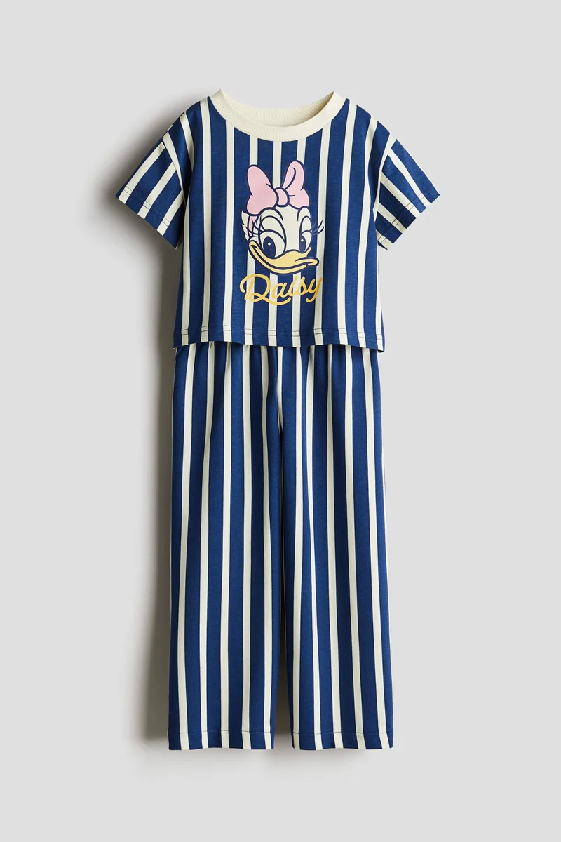 H&M 2-piece printed top and joggers set