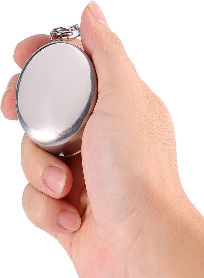 كوب ماديا القابل للطي المصنوع من الفولاذ المقاوم للصدأ، كوب صغير محمول للتخييم والشرب مع غطاء وسلسلة مفاتيح، مثالي للمغامرات الخارجية والسفر والتخييم والمشي لمسافات طويلة، حجم الجيب قابل لإعادة الاستخدام وموفر للمساحة، سعة 120 مل، عبوة من قطعتين - Image 2