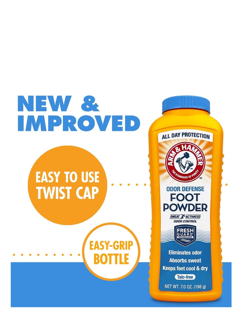 Arm & Hammer Arm & Hammer Foot Powder for Shoes & Feet, Talc-Free Odor & Moisture Control for Men & Women, 7 oz (3 Pack)  - Image 3