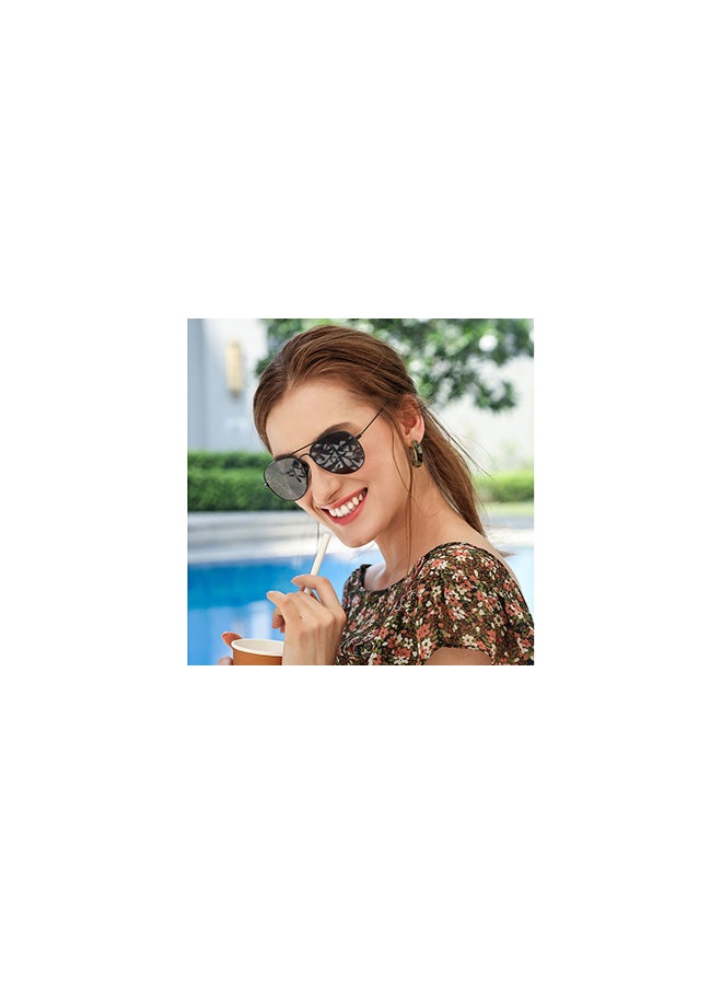 فينسينت تشيس Nomades نظارة شمسية بإطار Aviator مستقطبة ومحمية من الأشعة فوق البنفسجية كاملة الحواف VC S11075 - مقاس العدسة: 50 ملم - أسود - Image 4