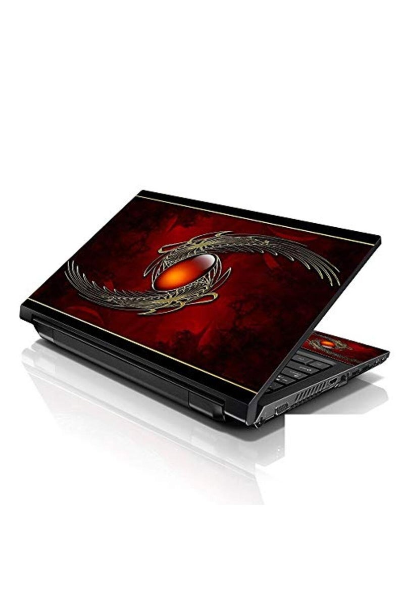 LSS Laptop 15 15.6 Skin Cover with Colorful Red Sign Pattern for HP Dell Lenovo Apple Asus Acer Compaq - Fits 13.3" 14" 15.6" 16" (2 Wrist Pads Free) - Image 1
