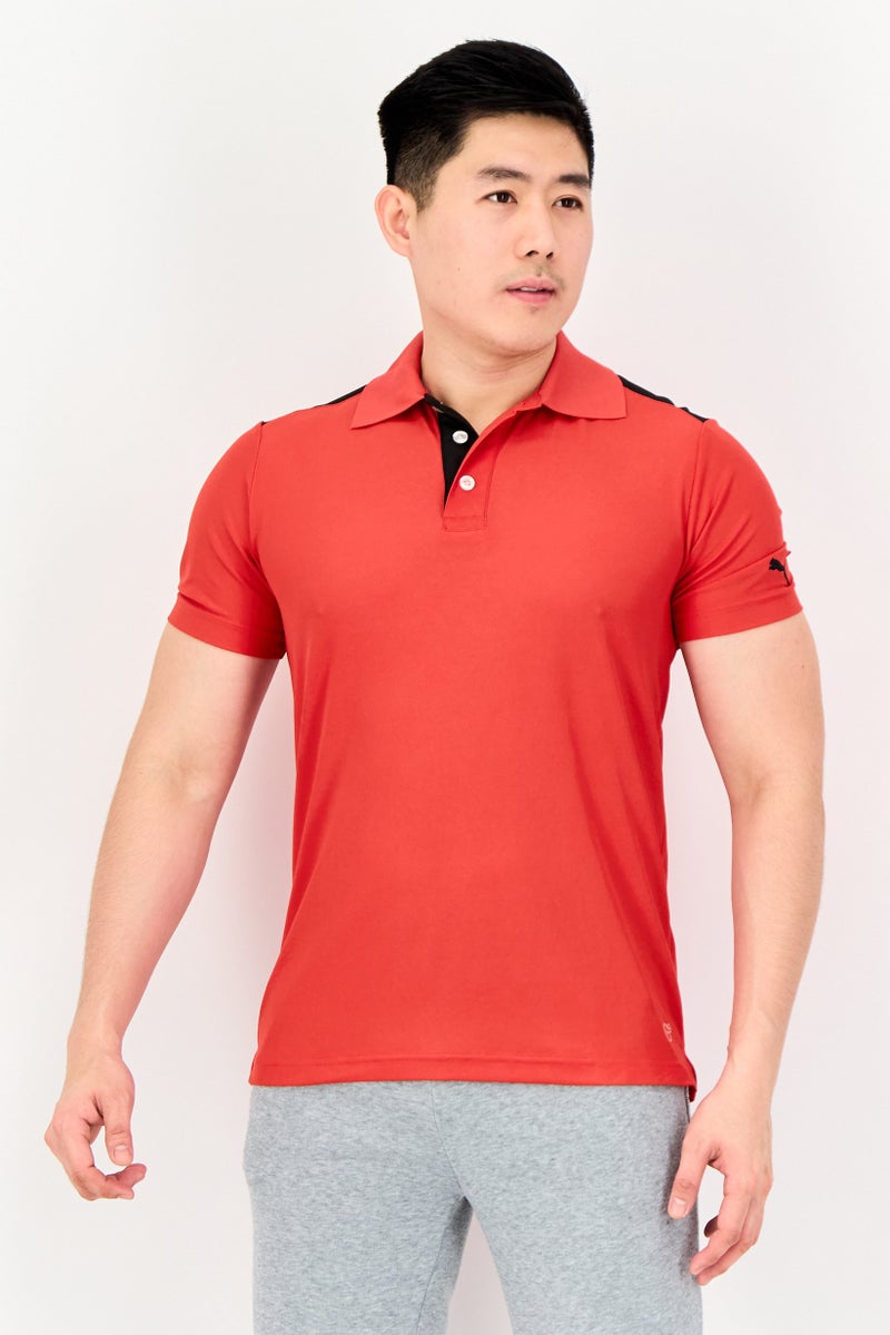 PUMA Men Sportswear Fit Short Sleeve Training Polo Shirt, Red - Image 1