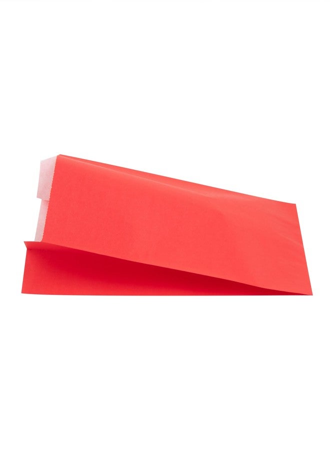 Restaurantware Bag Tek 4.9 x 3 x 8.7 Inch Paper Bags For Snacks 100 Durable French Fry Bags - Disposable Greaseproof Paper Red Snack Bags For Popcorn Cookies Or Fries - Image 4