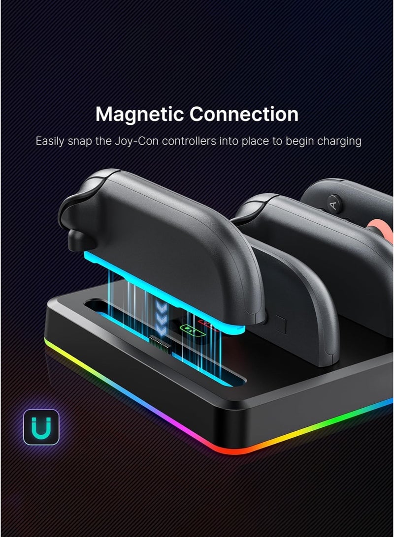 DOBE Controller Charger Dock Compatible with Nintendo Switch 2, LED Indicator, Wall Mount Type-C Port, Fast Charging Station Compact Neat Design, Must Have Switch 2 Accessories - Image 3