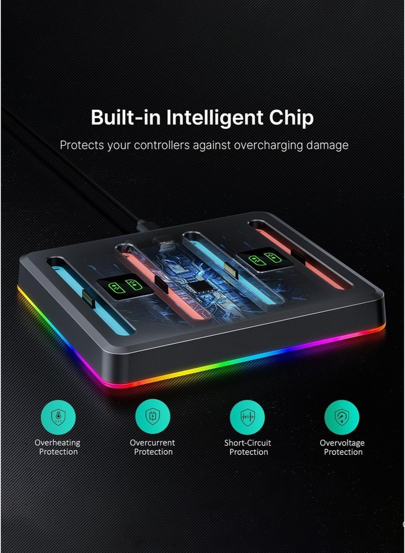 DOBE Controller Charger Dock Compatible with Nintendo Switch 2, LED Indicator, Wall Mount Type-C Port, Fast Charging Station Compact Neat Design, Must Have Switch 2 Accessories - Image 5