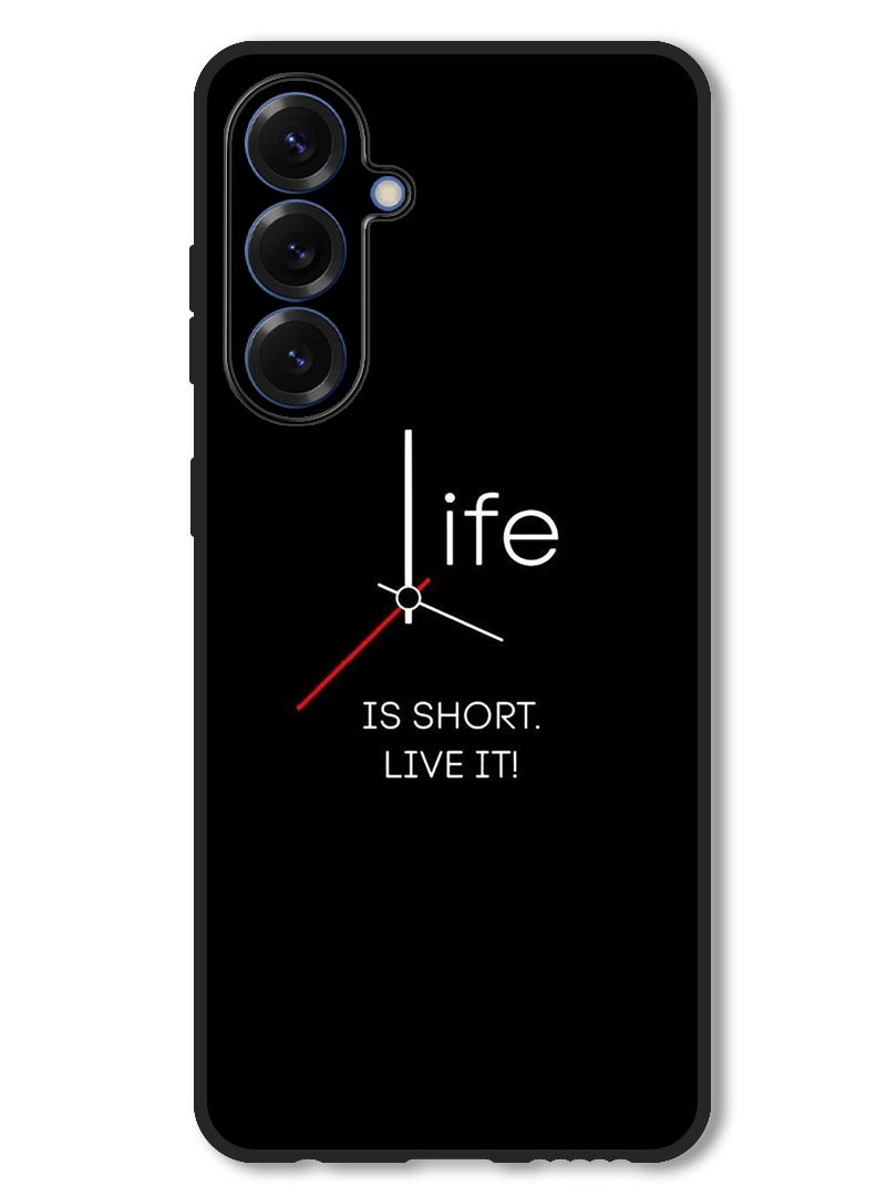 Theodor Case Compatible with Samsung Galaxy A26 Protection Shockproof Bumper Cover Life is Short - Image 1