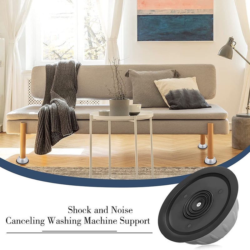 YORWAN Washer Dryer Anti Vibration Pads Suction Cup Feet Shock Noise Canceling Prevent Fridge Machine Leveling Feet Anti Walk Isolation Mat for Home Appliances Absorber Furniture Lifting Base 8 pcs - Image 3