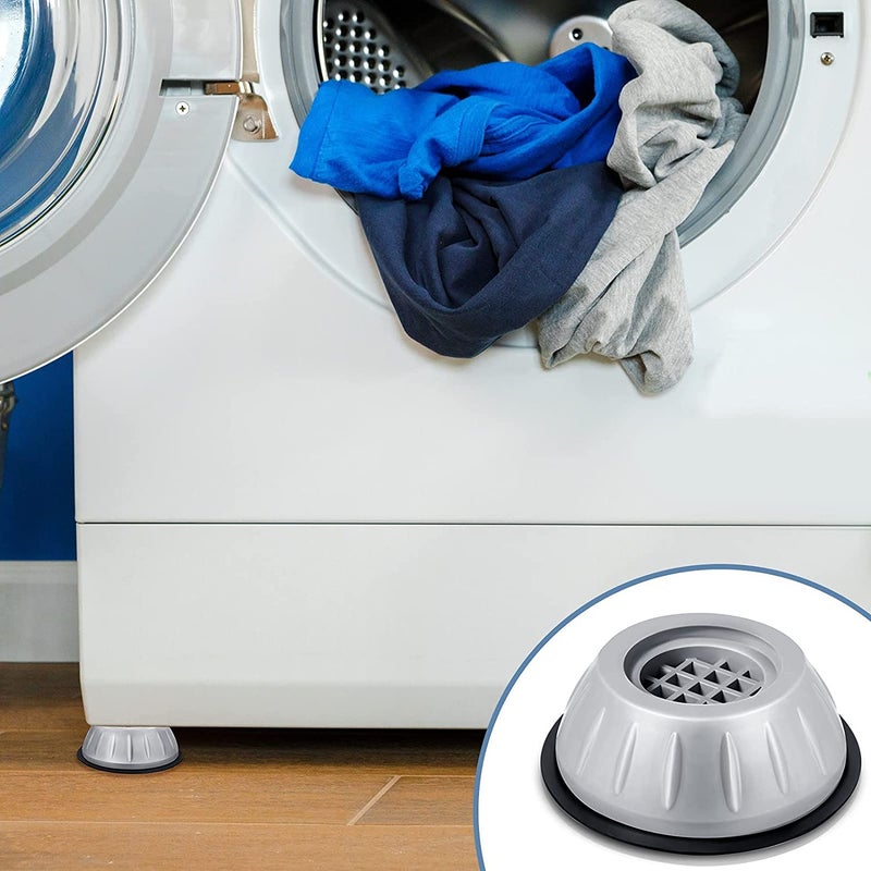 YORWAN Washer Dryer Anti Vibration Pads Suction Cup Feet Shock Noise Canceling Prevent Fridge Machine Leveling Feet Anti Walk Isolation Mat for Home Appliances Absorber Furniture Lifting Base 8 pcs - Image 4