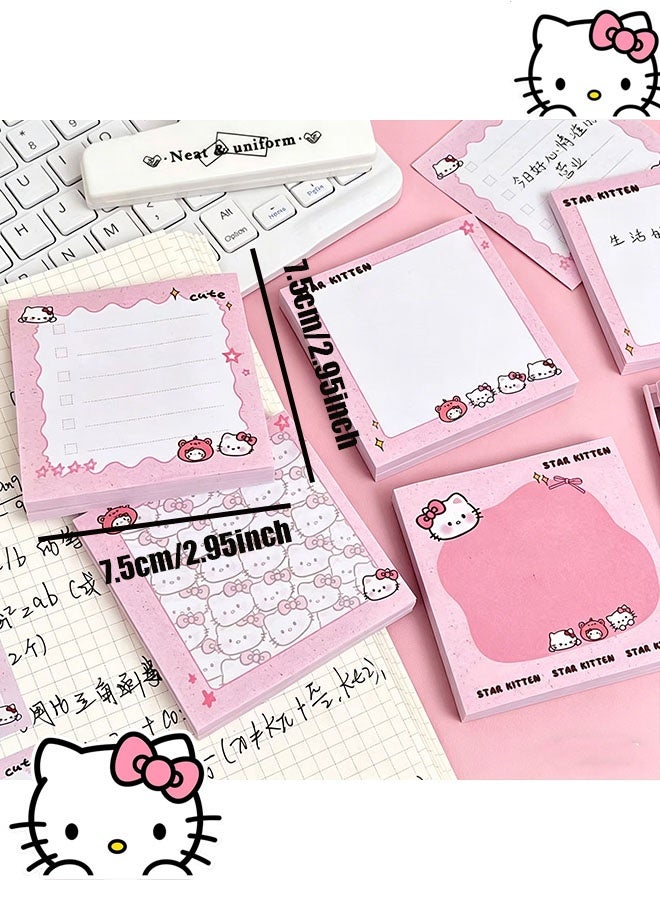 Hello Kitty 200 sticky notes, cute pink Hello Kitty sticky note set, suitable for home, office, classroom reminders, and creative notes - Image 5