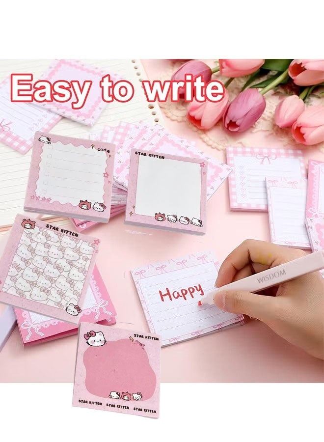 Hello Kitty 200 sticky notes, cute pink Hello Kitty sticky note set, suitable for home, office, classroom reminders, and creative notes - Image 3