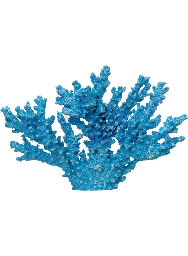YINZUO YINZUO Decorative Coral Reef Figurines Faux Coral Sculptures in White, Blue, and Teal Coastal Ocean Theme Table Decor for Living Room, Bathroom (Sky Blue) - Image 1