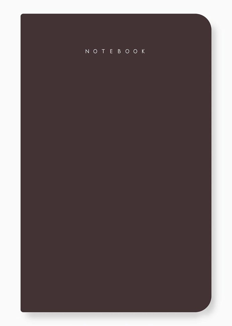 دفتر A5: 90 جرام | مخطط | 160 صفحة (بني خشبي)