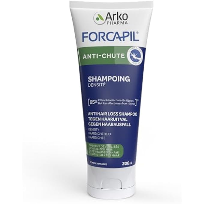 ARKOPHARMA - FORCAPIL HAIR SHAMPOO AGAINST HAIR LOSS - DEVITALISED HAIR - VITALITY - HAIR REGENERATION - FAST RESULTS IN 15 DAYS - 200 ML - Image 1