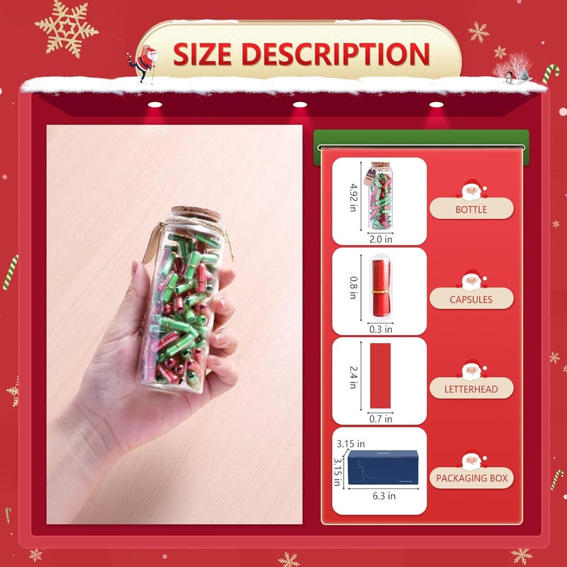 Tintnut Christmas gifts for boyfriend Birthday Cute Capsule Letter Massage in Bottles Small Card Notes Long Distance Relationship gifts Love Letters Pills Sweet Meaningful Tiny Presents for Gf - Image 1