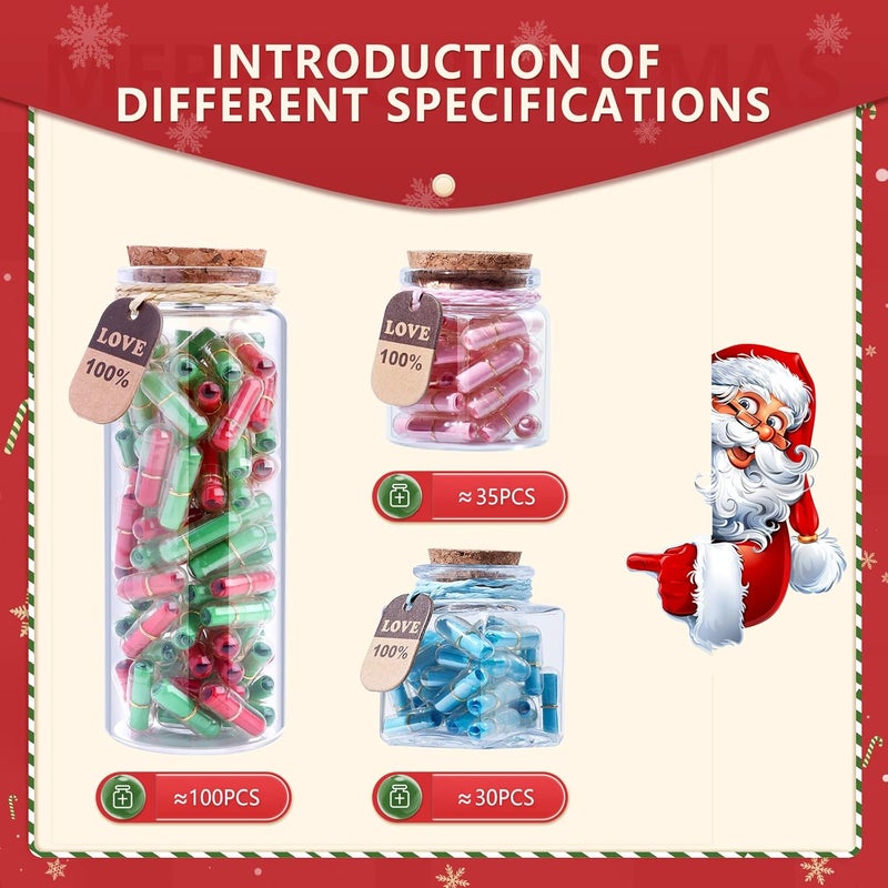 Tintnut Christmas gifts for boyfriend Birthday Cute Capsule Letter Massage in Bottles Small Card Notes Long Distance Relationship gifts Love Letters Pills Sweet Meaningful Tiny Presents for Gf - Image 2