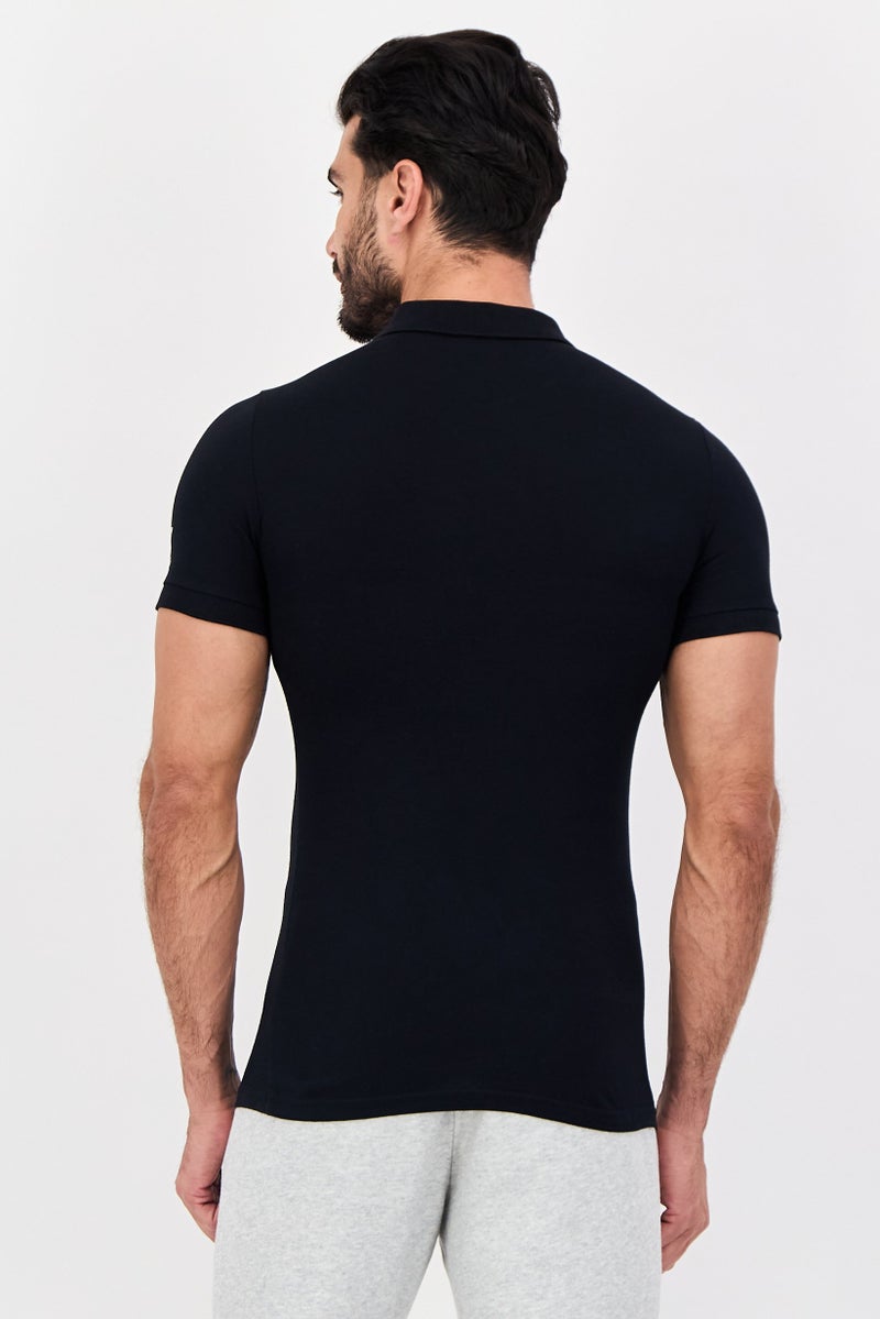 PUMA Men Sportswear Fit Short Sleeve Outdoor Polo Shirt, Black - Image 3