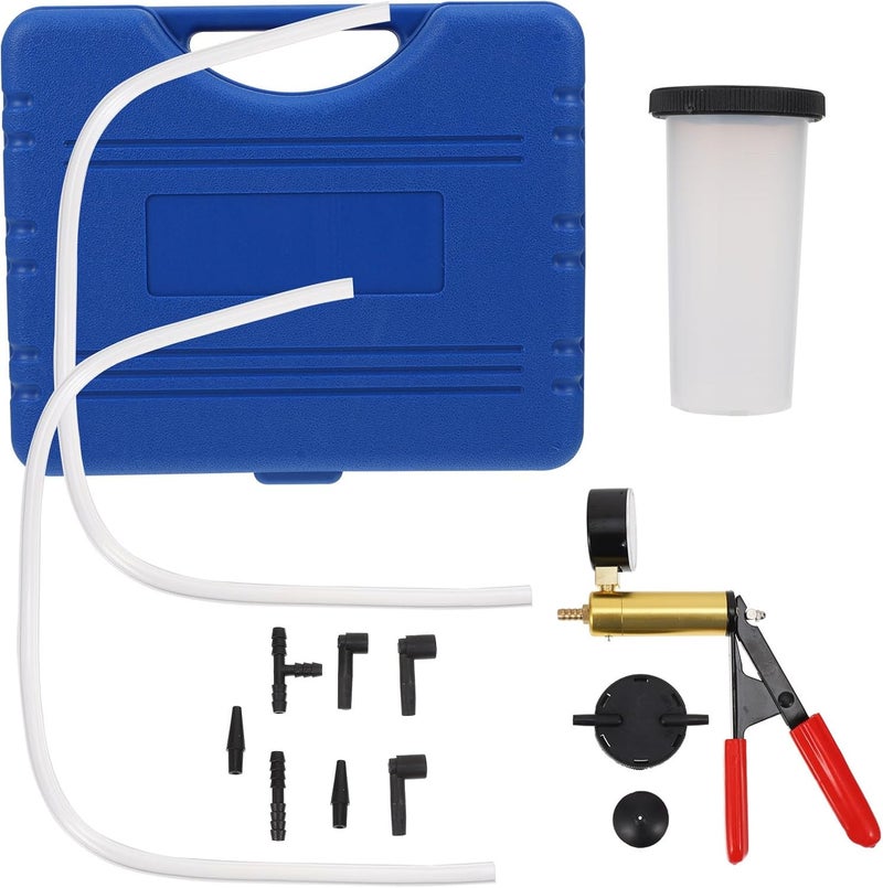 ABOOFAN Manual Vacuum Pump Brake Oil Replacement Tool Kit with Fluid Reservoir and Brake Bleeder Maintenance - Image 1
