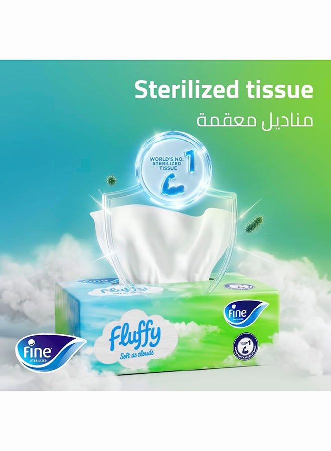 Fine مناديل وجه فاخرة 40 عبوة × 200 ورقة × 2 طبقة معقمة حزمة توفير ضخمة - Image 2