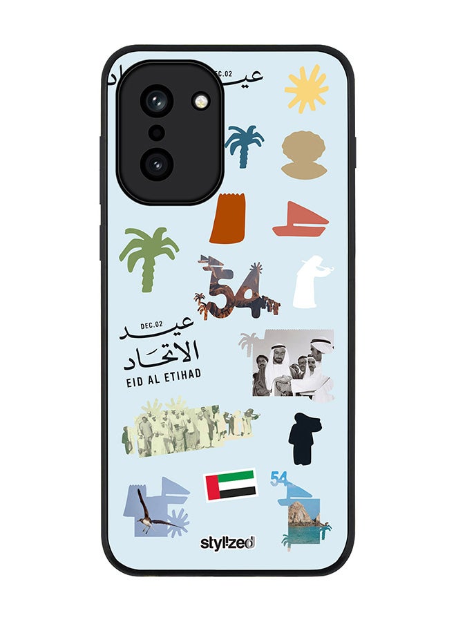 For OnePlus 15R Case,Slim fit Camera Protection, Shockproof Thin Phone cover  - Eid Al Etihad 54 National Day Light Blue