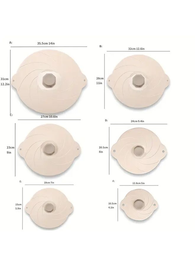 Model B Silicone Microwave Splatter Cover Set 6 Sizes Reusable Heat Resistant Food Lids - Image 3