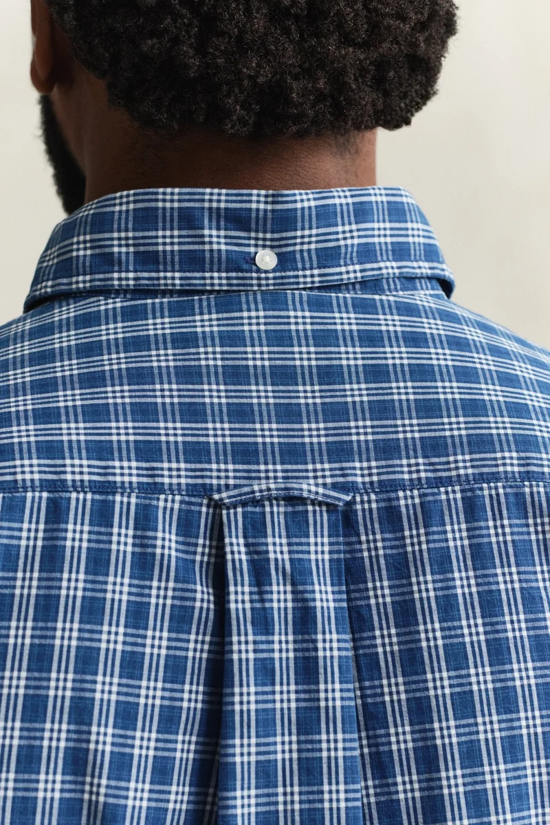 GANT  Regular Indigo Check Shirt for Men | Best Price UAE