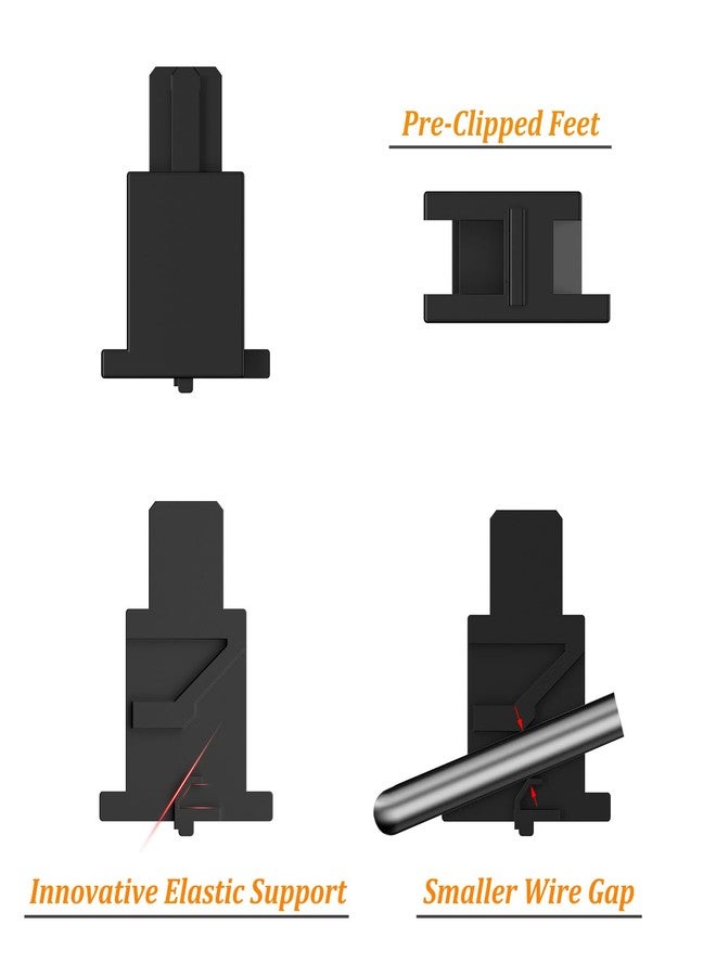 DUROCK Plate Mount Stabilizer V3, Innovative Pre-Clipped Stem for Minimum Wire Wobble 2U 6.25U 7U Keyboard Stabilizers (V3 Nero 80% Kit) - Image 3