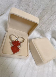 OUYoo OUyoo Matching Couple Heart Keychains & Necklace Set for Boyfriend Girlfriend Valentine's Day Gifts Stuff Him Friends Set Compatible with Lego Gift  - Image 5