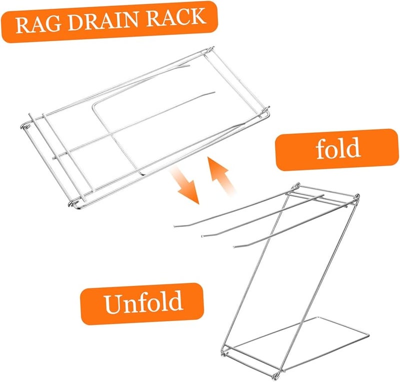 Multicolor Stainless Steel Wall Mounted Kitchen Drying Rack Towel Storage Space Saving 26 5X24 5X14 5CM - Image 4