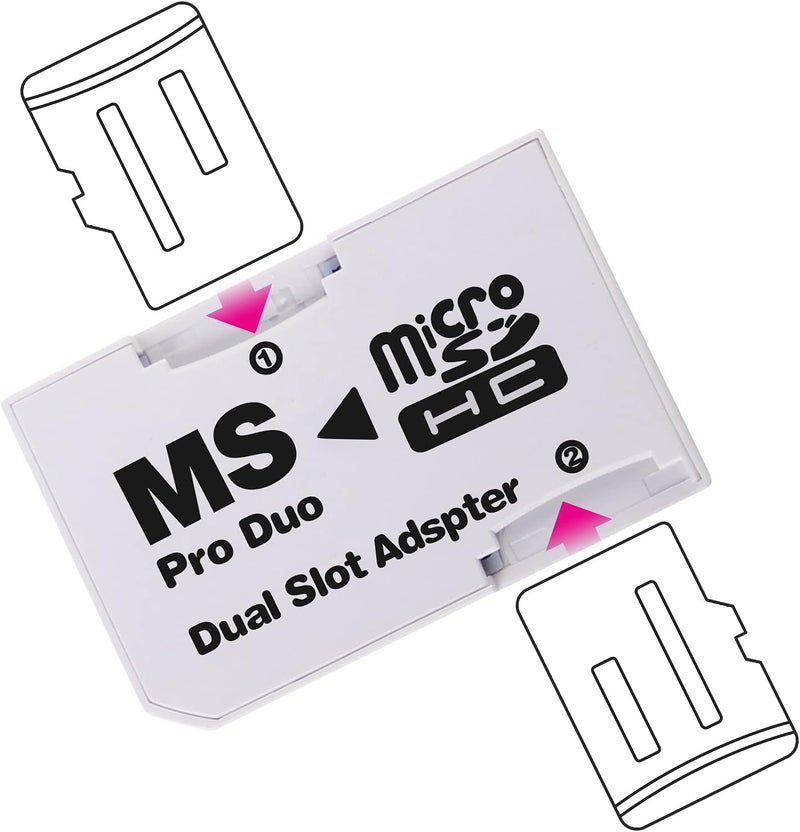 LUTIONS محول ذاكرة مزدوج لبطاقة MicroSD Micro SDHC من Cuziss لمشغل PSP سوني - Image 4