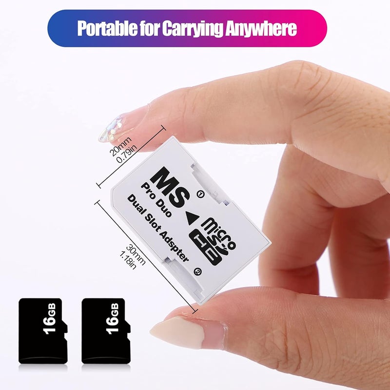 LUTIONS محول ذاكرة مزدوج لبطاقة MicroSD Micro SDHC من Cuziss لمشغل PSP سوني - Image 3