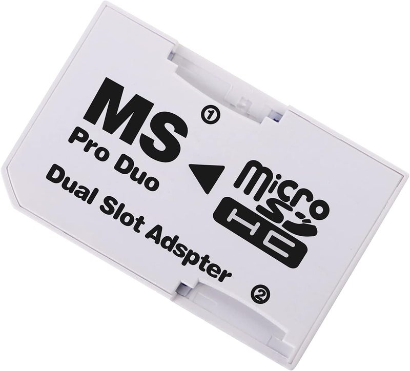 LUTIONS محول ذاكرة مزدوج لبطاقة MicroSD Micro SDHC من Cuziss لمشغل PSP سوني - Image 1