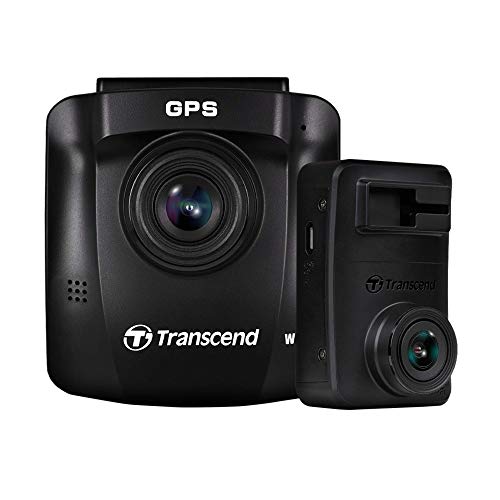 Transcend 64GB Dual Camera Dash Cam Front and Rear Inside 140 WideAngle 24 Display Builtin WiFi GPSGSensor Night Vision Loop Recording Parking Mode ADAS for Cars Taxi TSDP620A64G - Image 1