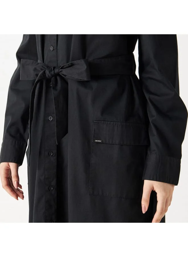 Lee Cooper Belted Black Shirt Dress