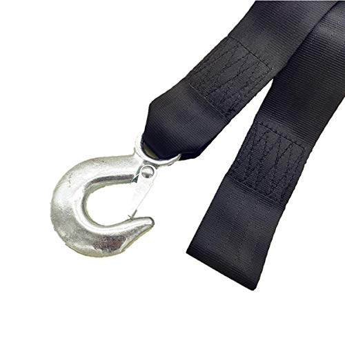 FainWan Trailer Marine Boat Winch Strap with Hook Replacement, 2" x20' Winch Strap 10000Lb Max Towing Working Load at 3300 lbs for ATV Jetski Trailer Boat Wave Runner Towing Heavy Duty Equipment - Image 2