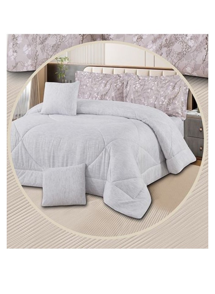 two-sided quilt set, two-sided mattress, consisting of 6 pieces, quilt with 6-piece filling, 100% microfiber, quilt size 230X250 cm